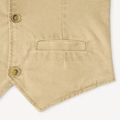 Gilet serveur en toile unie pour garçon