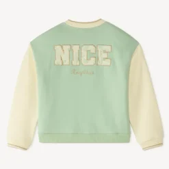 Gilet style teddy en molleton broderie fantaisie pour fille