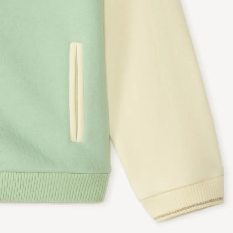 Gilet style teddy en molleton broderie fantaisie pour fille