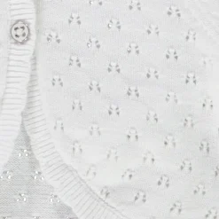 Gilet tricot en maille ajourée pour bébé fille