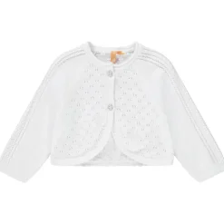 Gilet tricot en maille ajourée pour bébé fille