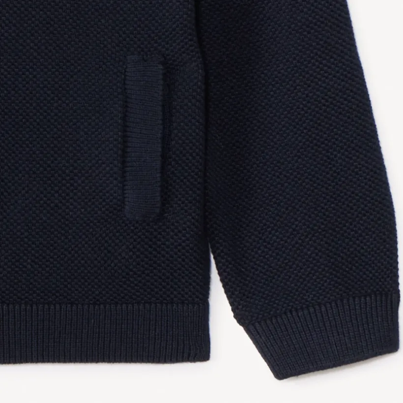 Gilet tricot uni en chambray pour bébé garçon
