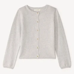 Gilet tricot uni fantaisie pour fille