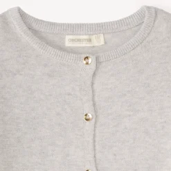 Gilet tricot uni fantaisie pour fille