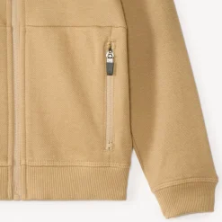 Gilet uni à capuche et poches zippées pour garçon