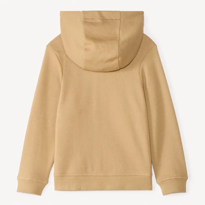 Gilet uni à capuche et poches zippées pour garçon