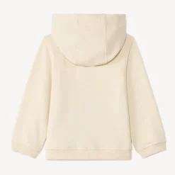 Gilet uni en molleton avec cœur lurex brodé pour bébé fille