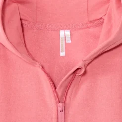 Gilet uni en molleton avec cœur lurex brodé pour bébé fille
