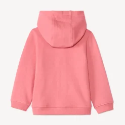 Gilet uni en molleton avec cœur lurex brodé pour bébé fille
