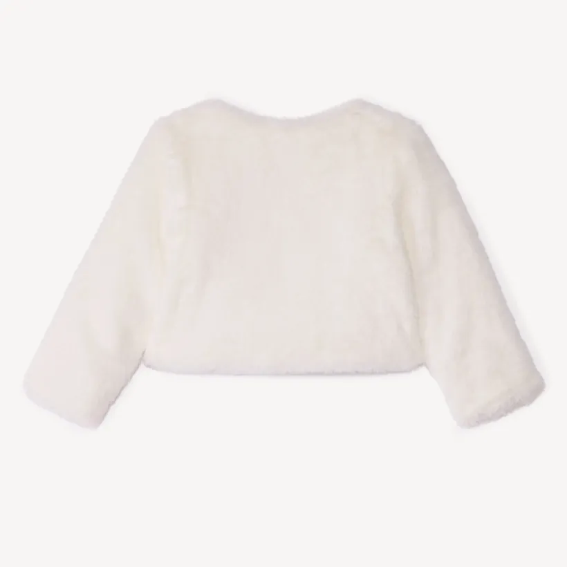 Gilet zippé en fausse fourrure pour bébé fille