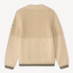 Gilet zippé en tricot fantaisie uni pour garçon