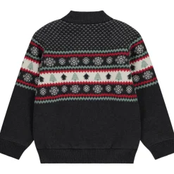 Gilet zippé en tricot jacquard esprit Noël pour garçon
