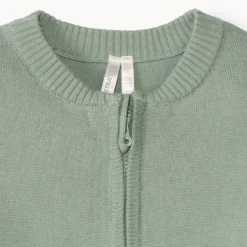 Gilet zippé en tricot uni pour bébé garçon
