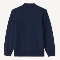 Gilet zippé en tricot uni pour garçon