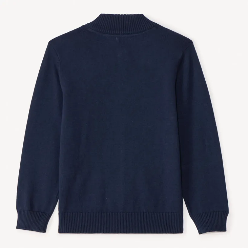 Gilet zippé en tricot uni pour garçon