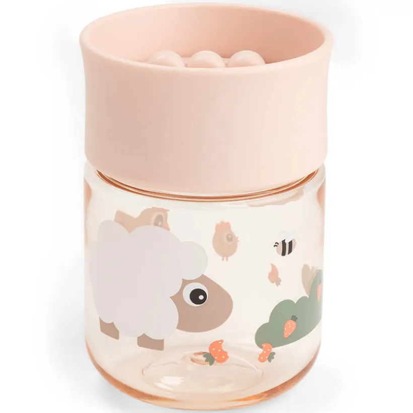 Gobelet d'apprentissage bord 360° Tiny Farm Rose