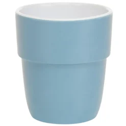 Gobelet en mélamine motif cœurs bleu