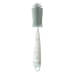Goupillon 2 en 1 en silicone blanc/vert