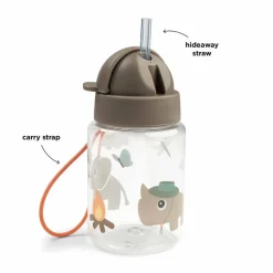 Gourde avec paille 280ml Tiny Trails Sable