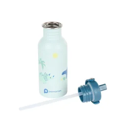 Gourde en inox avec paille Dino Rigolo - 500 ml