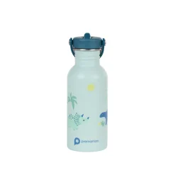 Gourde en inox avec paille Dino Rigolo - 500 ml