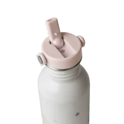 Gourde en inox avec paille 500ml Licorne écru