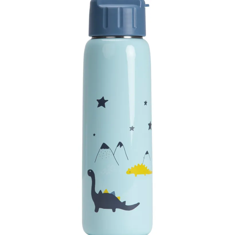 Gourde en métal Mes amis les dinos avec paille 380 ml
