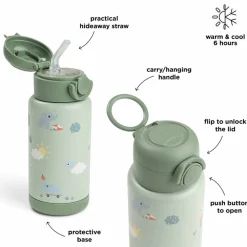 Gourde isotherme avec paille 340ml Playground Vert