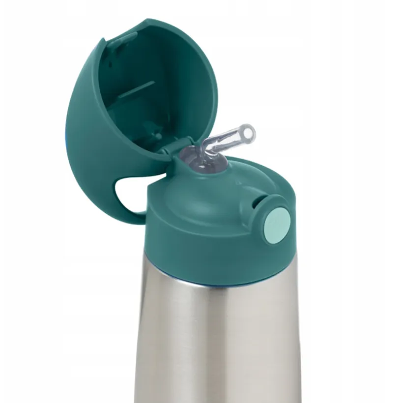 Gourde isotherme avec paille 350ml Emerald Forest