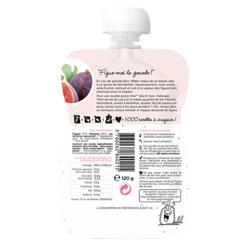 Gourde à la figue bio - 120g