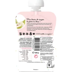 Gourde à la poire bio - 120g