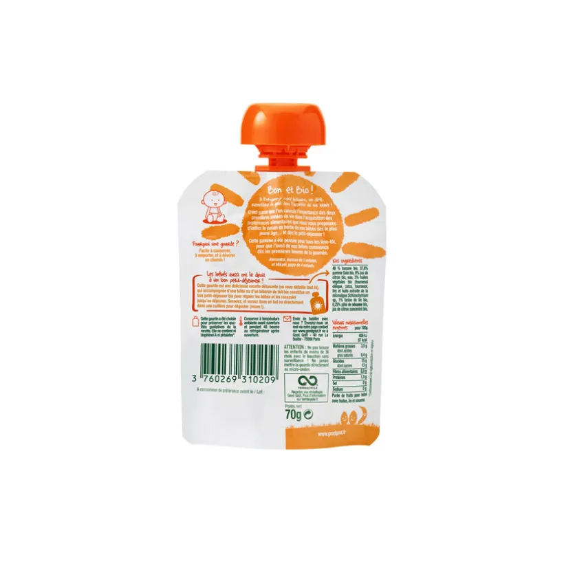 Gourde Le Petit Dej Pomme - 70g