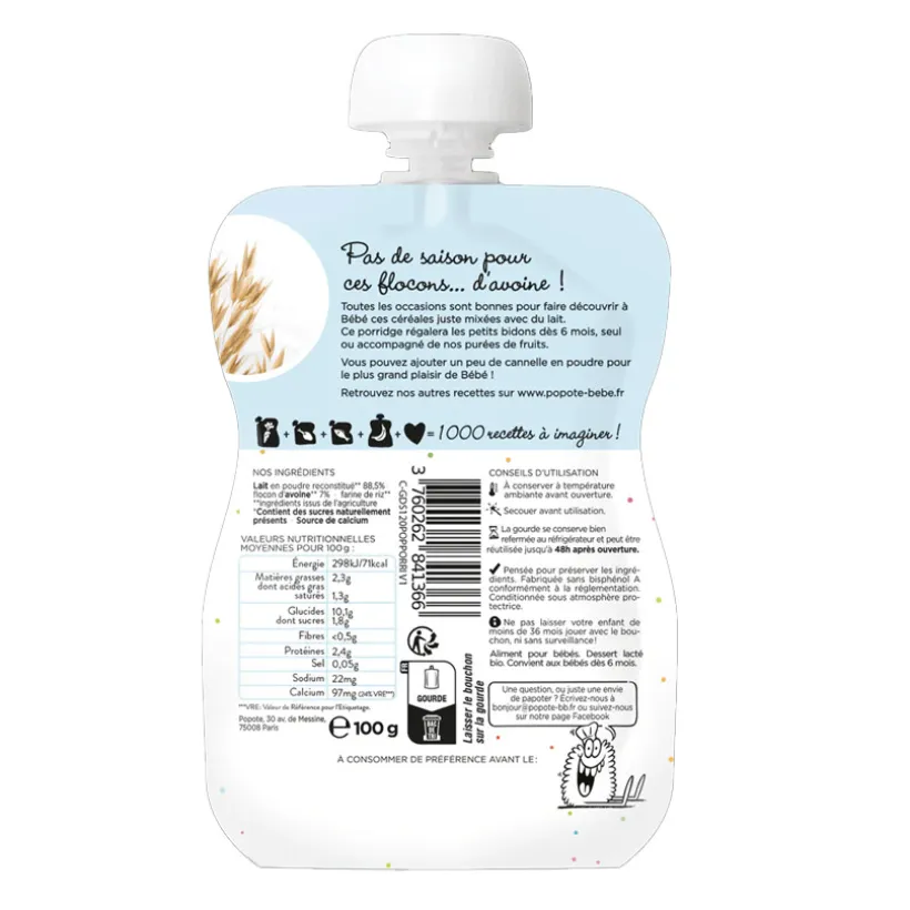Gourde Le Porridge 100g