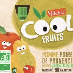 Gourdes sucrées Cool Fruits de Pomme et Poire 4x90g