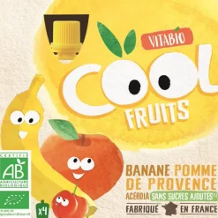 Gourdes sucrées Cool Fruits de Banane et Pomme 4x90g