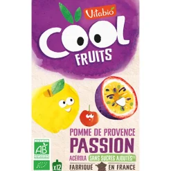 Gourdes sucrées Cool Fruits de Pomme et Passion 12x90g