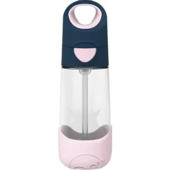 Gourde Tritan avec paille silicone pou renfants 450ml Indigo Rose
