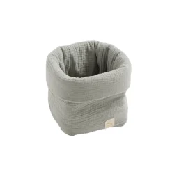 Grande panière de rangement uni vert sauge