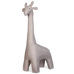 Grande peluche 131cm Girafe debout en lin beige