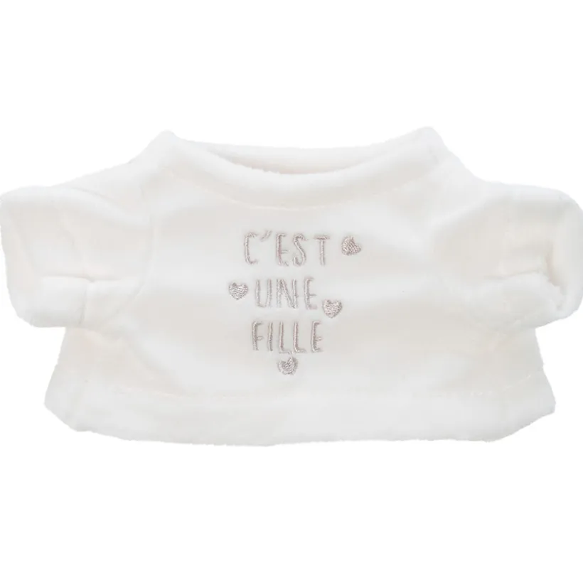 Habillage pour peluche annonce de naissance "c'est une fille"