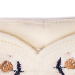 Headband en tricot brodé et doublé pour bébé fille