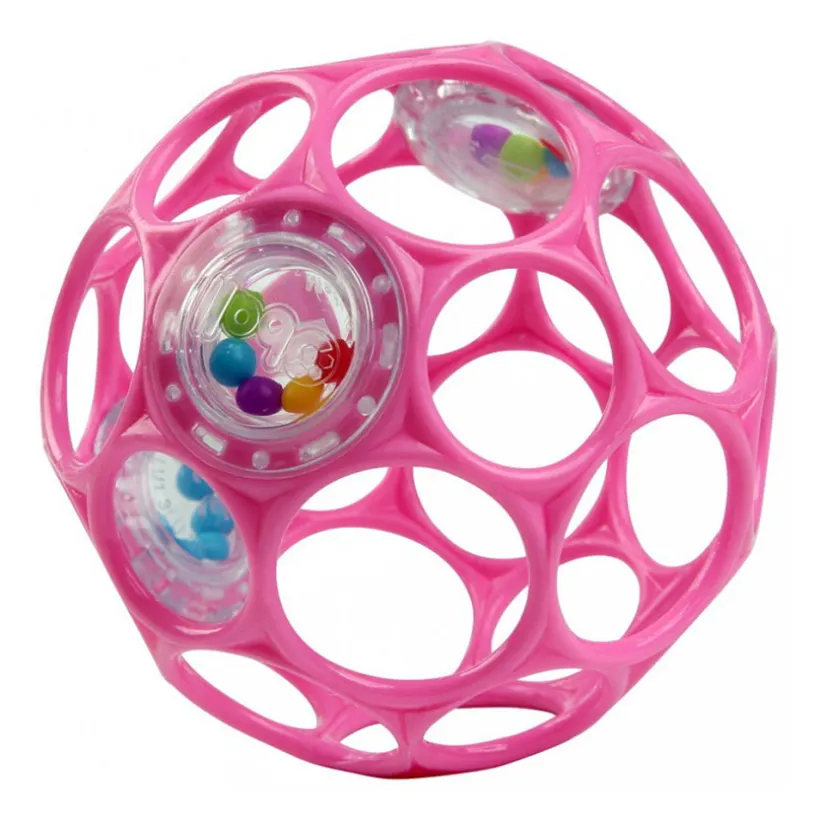 Hochet balle souple Oball Rose