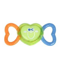 Hochet en forme de cœur tricolore
