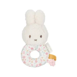 Hochet Miffy le lapin avec anneau fleuri Lucky Blossom