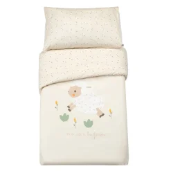 Housse de couette avec taie d'oreiller 60 x 120 cm La Vie à la Ferme