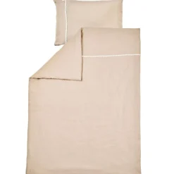 Housse de couette 100x140 cm + taie d'oreiller 40x60 cm - Gaze de coton - Fanfan - Sable