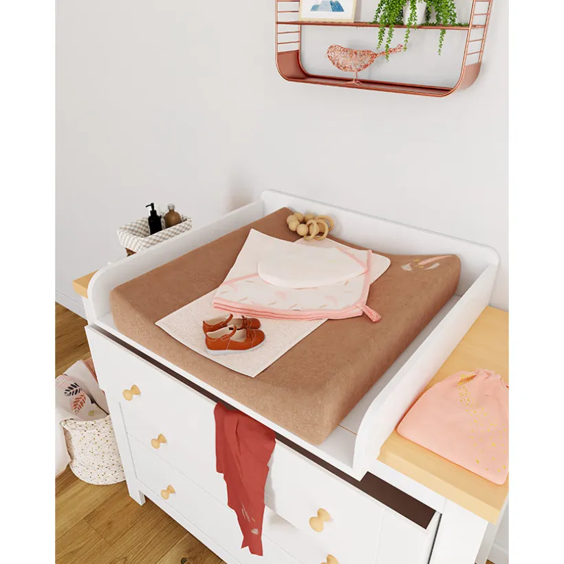 Housse de matelas à langer en velours Magic bird