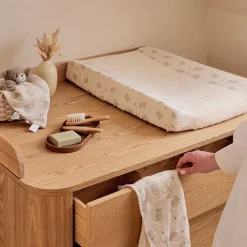 Housse de matelas à langer imprimé Fluffy écru