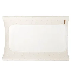 Housse de matelas à langer imprimé moutons La Vie à la Ferme beige