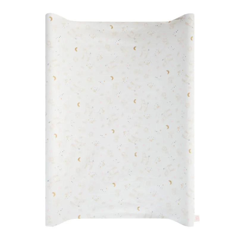 Housse de matelas à langer imprimé Little Deer écru